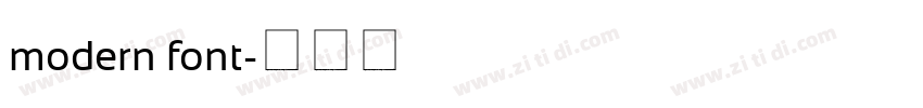 modern font字体转换